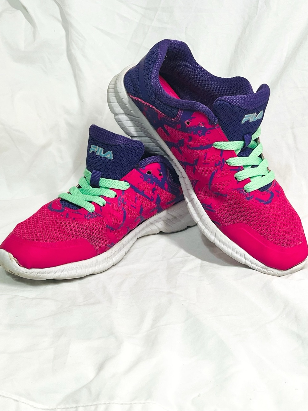 Fila Women's Athletic Running Shoes Size 8.5 Pink Purple Mint Green 5SR21413-951